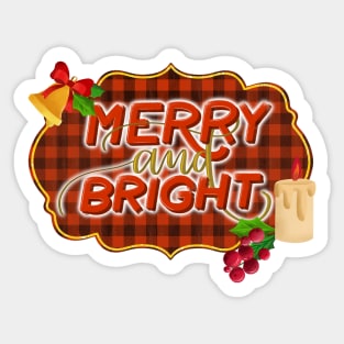 Merry and bright Sticker